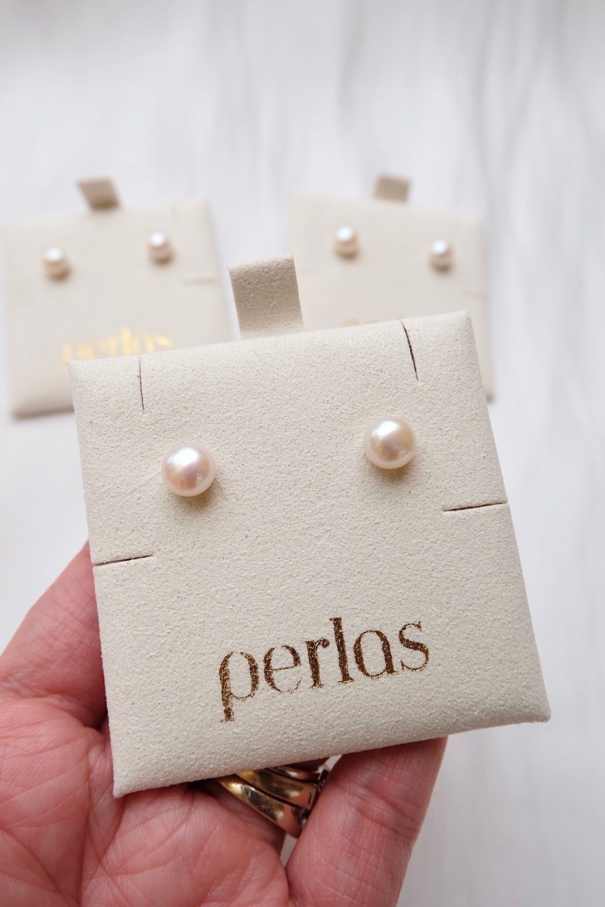 Classic 7mm Button Pearl Studs