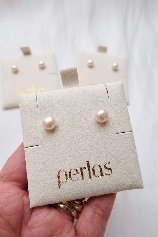 Classic 7mm Button Pearl Studs