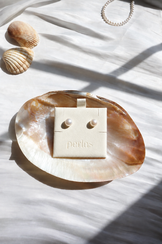 Full Round Edison Pearl Studs 9-10mm