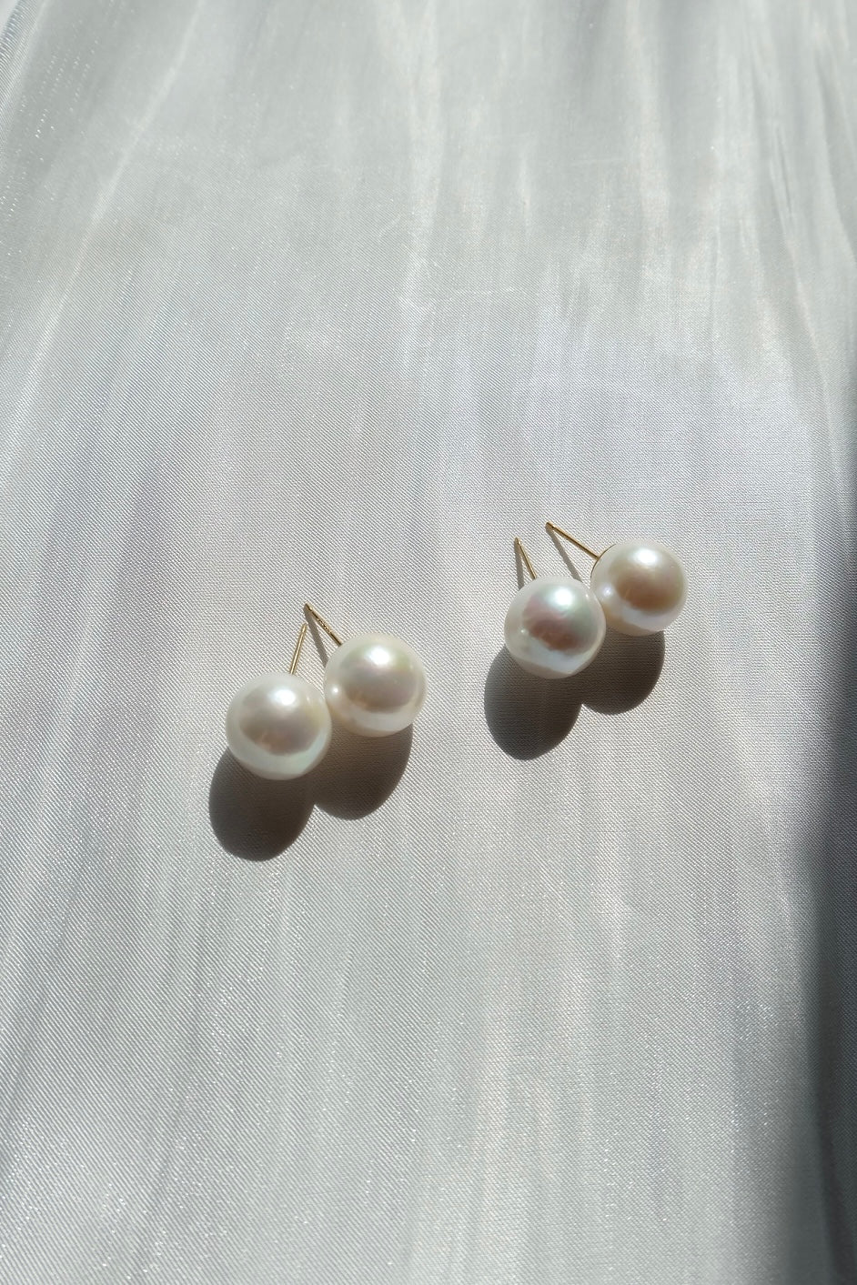 Full Round Edison Pearl Studs 9-10mm